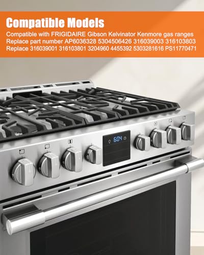 Image of 1Pcs Gas Range Top Rear Burner Compatible with FRIGIDAIRE Series Gas Ranges, Rear Burner for Gas Stove Replace AP6036328 5304506426 316039003 316103803