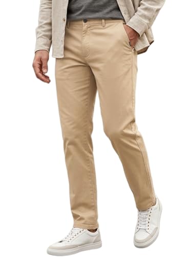 Image of Urbano Plus Men Mid Rise Cotton Regular Fit Casual Chino Pants Stretch