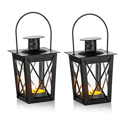 Farol portátil de Cristal Retro de Hierro Cover