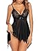 Avidlove Women Lingerie Lace Babydoll V Neck Sleepwear Strap Chemise