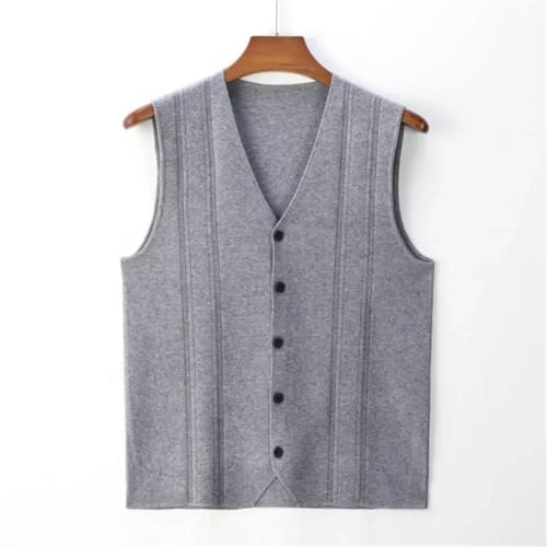 Yeuyyben Men's Business Casual Pullover Warm Sleeveless Sweater Vest Men's Knitted Tops2