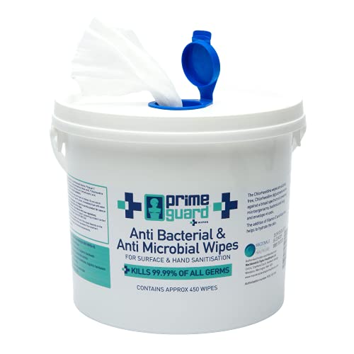 Prime Guard - Toallitas de clorhexidina para manos y piel (450 toallitas)
