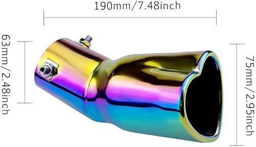 OtpOutopa Punta de escape de automĂłvil de 2.5 pulgadas, entrada universal, modificaciĂłn de tubo de escape de automĂłvil, tubo trasero de garganta, OtpOutopa Punta de escape de automĂłvil de 2.5 pulgadas, entrada universal, modificaciĂłn de tubo de escape de automĂłvil, tubo trasero de garganta,