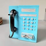  Retro Vintage Telefon,Antike Festnetztelefon,Europäisches Nostalgie Cable Telefon,Klassisches Schreibtisch Telefon,Modell Telefon Ornament,Für Home Cafe Bar Store Dekoration,Als Dekoration,Blau