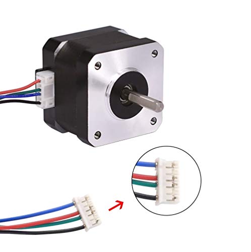 Nema 17 Stepper Motor Bipolar 2A 59Ncm (84Oz.in) 48Mm Body 4 Leads W/1M Cable And 3D Printer Connector #TOP1