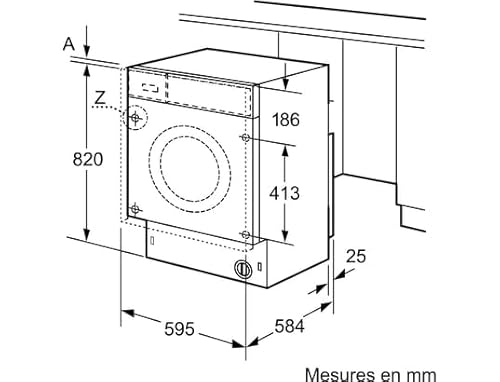 SIEMENS Lave linge séchant Tout intégrable 74 kg essorage 1400 trmn WK14D543FR - vue 9