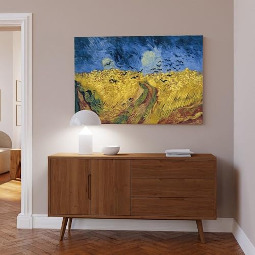 Poster Champ de blé avec corbeaux Van Gogh cadre toile 50x75 cm - 6