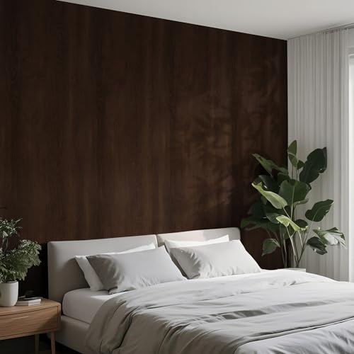 Hode Klebefolie Möbel Holzoptik Braun 40X300cm, Selbstklebende Folie Holz für Möbel Vintage, Möbelfolie Holzoptik Selbstklebend Dekorfolie, Holzfolie für Küche Fensterbank Wand