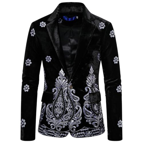 Blazer imprimé revers cranté homme pour briser la monotonie
