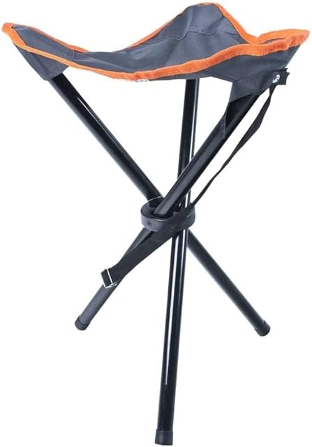 Fine Garden Portable Folding Tripod Stool Chair | Ideal for Outdoor Camping Walking Hunting Hiking Picnic Fishing Travel | Comfortable Polyester Fabric | Chair Includes Easy Carry Strap
