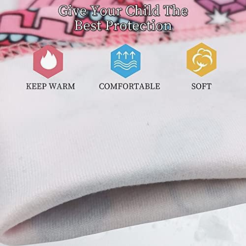 Kids Ski Mask Fleece Neck Gaiter Warmer Winter Face Cover Scarf Balaclava for 3-14 Years Boys Girls Adjustable 3