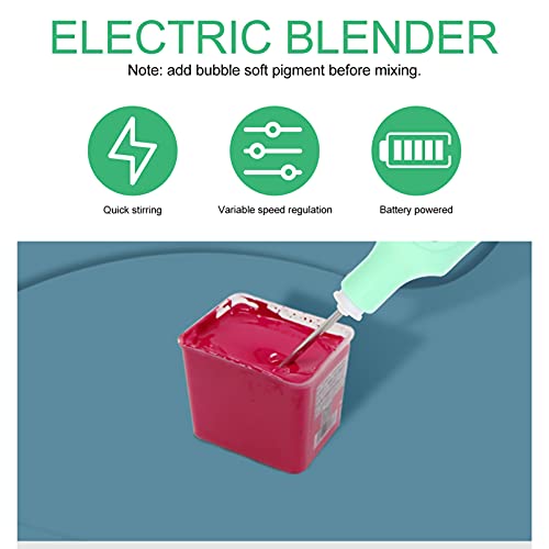 1 Set Electric Pigment Stirrer Mixer: Pigment Stirrer Electric Mixer for Gouache Paint - Color Mixing Tool with Stainless Steel Blade Perfect for Art and Craft Projects