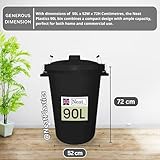 NeatPlastics Dustbin 90 L, Large Dustbin for Garden with Heavy-Duty Weather Resistant and Food Grade Material, Trash Can Garbage Bin With 2 Clip Locking Lid for Indoor & Outdoor Waste, Pack of 2 - Image 2