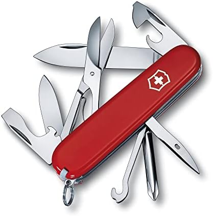 Victorinox Taschenmesser Super Tinker (14 Funktionen, Mehrzweckhaken, Schere, Drahtabisolierer), rot