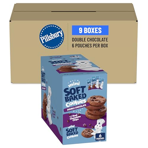 Pillsbury Mini Double Chocolate Cookies, 6 ct, 18 oz (Pack of 9)