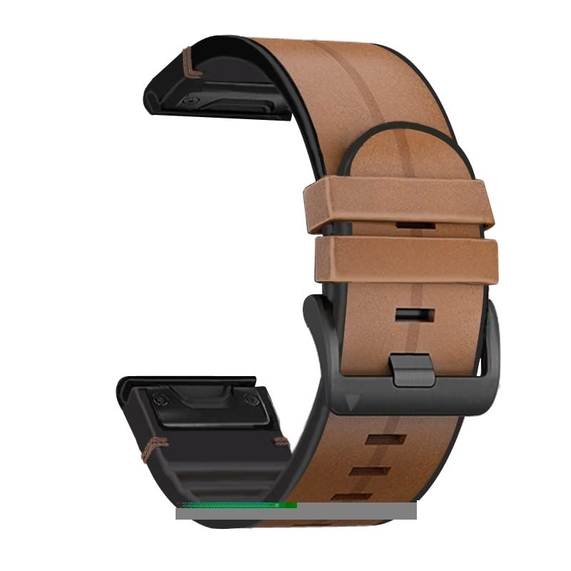 Bracelet connecte Garmin Fenix 5X Plus silicone cuir agate 26mm