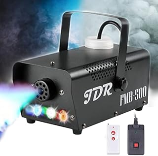 Fog Machine JDR Smoke Machine Controllable LED Light 500W and 2000CFM Fog Disinfection with Wireless and Wired Remote Control for Weddings, Halloween,Parties or Disinfection,with Fuse Protection