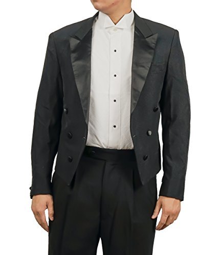 Broadway Tuxmakers Men's Black Tuxedo Jacket with Tails Tailcoat (56R)