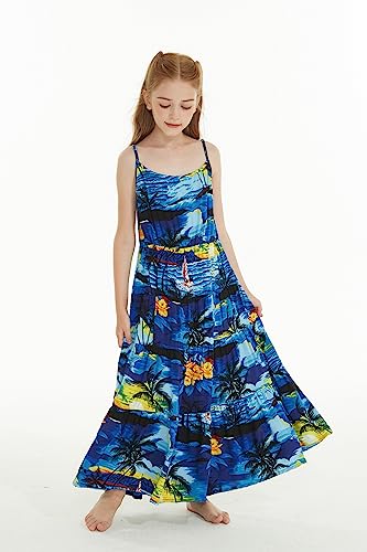 Image of Hawaii Hangover Family Matching Hawaiian Clothes, Sunset Blue | Family matching Hawaiian outfits, Sunset Blue, lightweight rayon, machine washable, tropical print, luaus, cruises