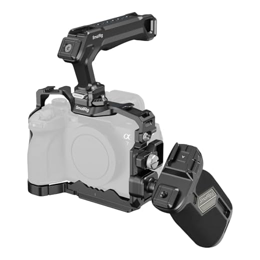 SMALLRIG HawkLock Kit de Cage à Dégagement Rapide pour Sony Alpha 7R V / A7 IV / A7S III, avec Poignée Supérieure/Latérale/Serre-Câble HDMI - 5599