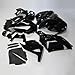ZXMOTO ABS Motorcycle Bodywork Fairing Kit Fits for 2006 2007 2008 2009 2010 2011 Kawasaki Ninja ZX14 ZX14R ZZR1400,Glossy Black (Pieces/kit: 24)