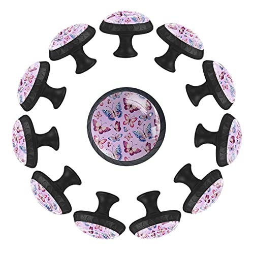 Boutons de tiroir papillon aquarelle pour rénover une commode - 2
