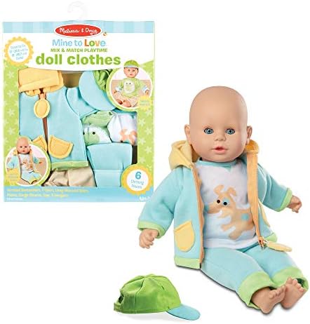 Melissa & Doug Mine to Love Mix & Match Playtime Doll Clothes for 12”-18” Unisex Dolls (6 pcs)