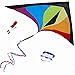 Best Delta Kite, Easy Fly for Kids and Beginners, Single Line w/Tail Ribbons, Stunning Colors, Large, Meticulously Designed and Tested + Guarantee + Bonuses