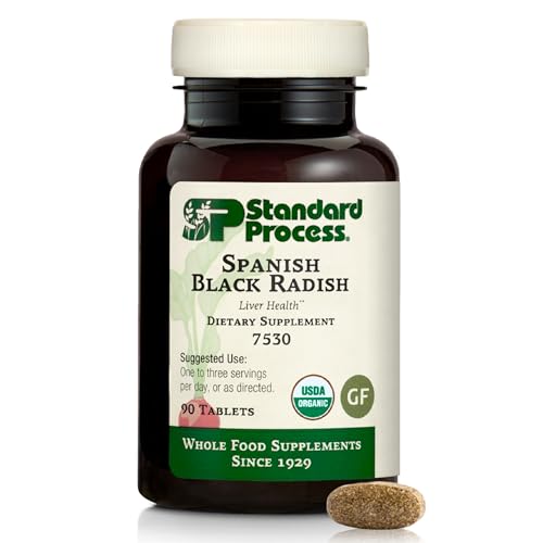 Standard Process Spanish Black Radish - Liver Health Dietary Supplement - Gallbladder Health & Digestion Cleanse Support - Gluten-Free, Non-Dairy & Non-Soy - 90 Tablets