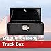 TBAPFS 30 Inch Black Aluminum Tool Box 5 Bar Tread ToolBox for Truck Bed Car Outdoor Trailer Pickup Underbody RV ATV Storage Underbed Tools Organizer w/G Lock &Keys - 30''X13''X10''