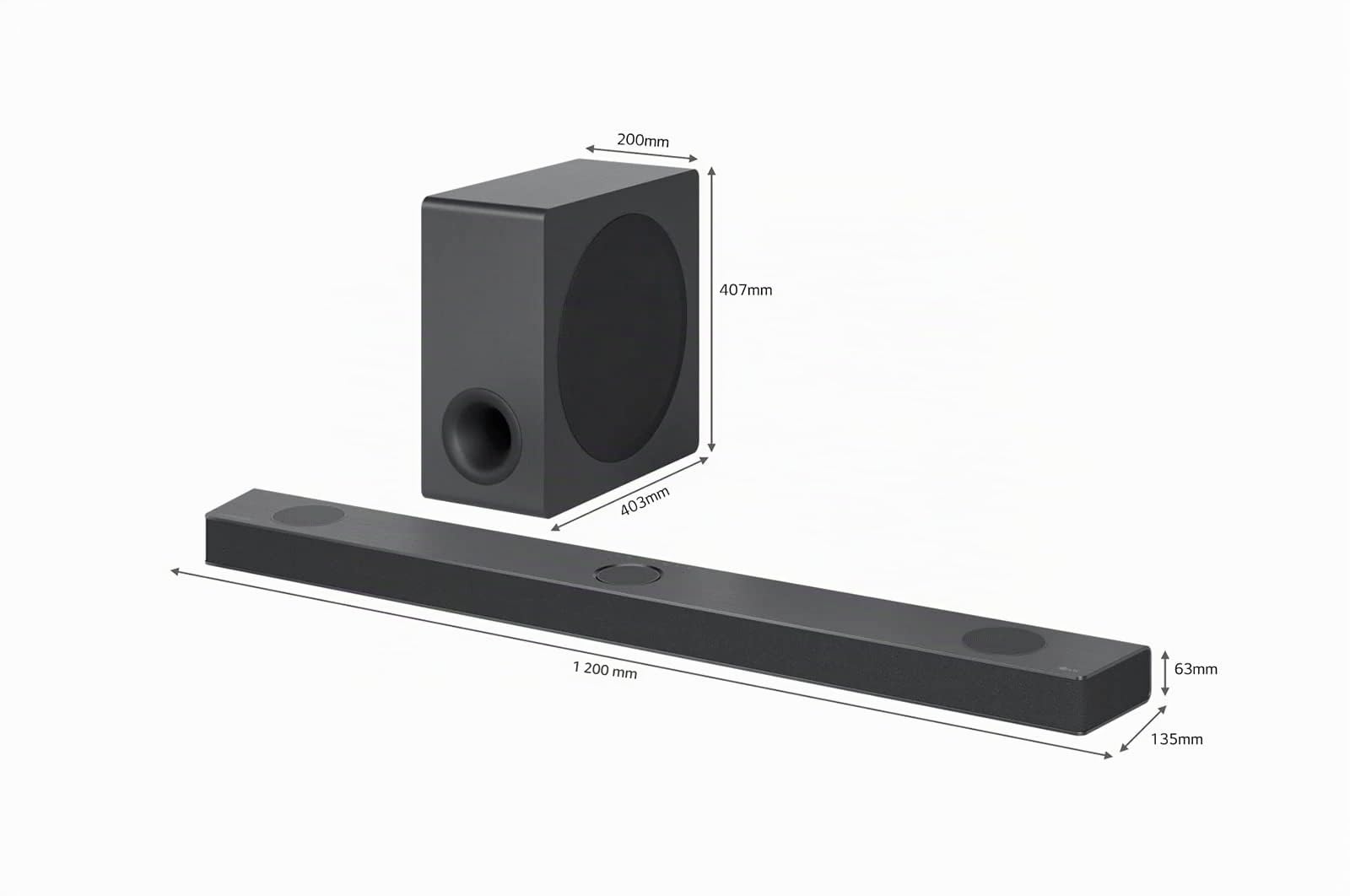 LG Barre de Son 5.1.3 S90QY | 570W | DTS:X | Dolby Atmos | Bluetooth | eARC | Hi-Res Audio | IMAX Enhanced, Dark Steel Silver