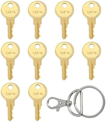 IDEASURE CAT74 Toilet Paper Dispenser Keys Compatible With Janitor Bobrick, 33043 Commercial Paper Towel Dispenser Keys Set, Replacement Keys For Roll Towel, Soap, Toilet Tissue Dispensers, 10 Pack