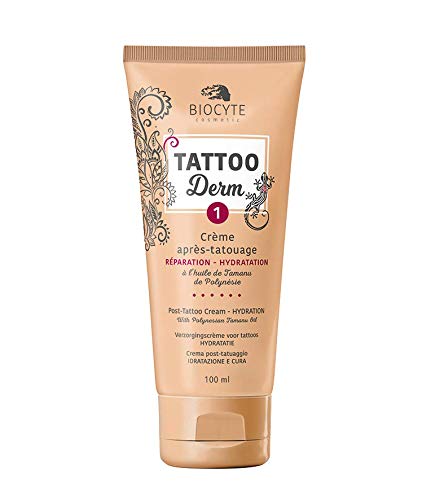 Biocyte - Crème Après-Tatouage - Réparation et Hydratation - à l'huile de Tamany - Texture légère et non collante - 100 ml