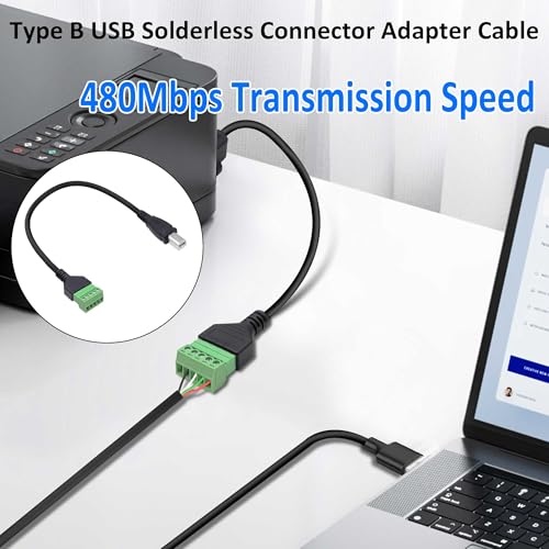 Adaptador USB tipo B hembra a bloque de terminales de tornillo de 5 pines 6