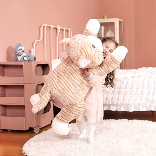 Image of IKASA Large Cat Cuddly Toy, Giant Soft Toy, 78 cm Large Plush Toy, Giant Plush Toy, Fluffy Jumbo Plush Toy, Gift for Children