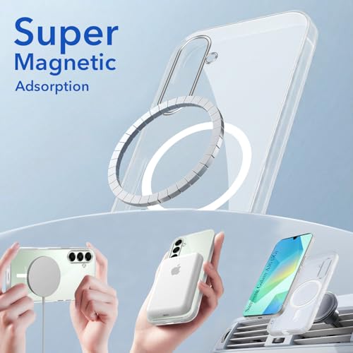 Image of Jkobi Lifetime Anti-Yellow MagSafe Compatible Clear Back Cover Case for Samsung Galaxy A16 5G (Sleek Hard Crystal | Shockproof and Camera Protection)