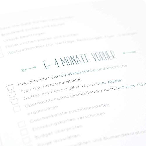 Checkliste für deine Hochzeit zum abhaken und planen, To Do Liste, Hochzeitsplanung, entspannt heiraten