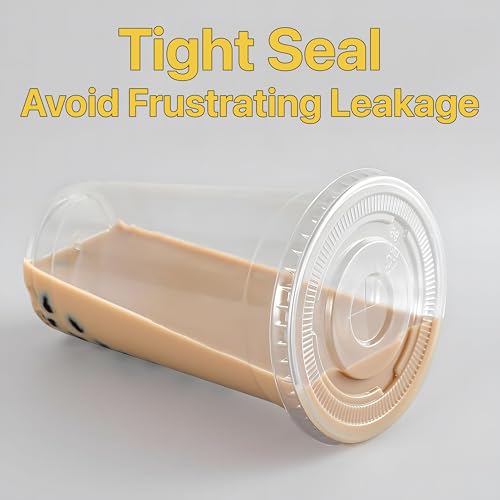 Plastic Clear Cups 24 oz with Lids and Straws 25 Set Disposable Cold Beverage Drinking Iced Coffee Water Juice Tea Party Travel Cafe Restaurant School Office Home Kitchen (25 Set, 24 oz)