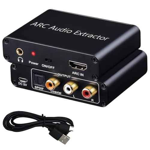 Machify Arc - Extractor de audio con adaptador de 3,5 mm, 192 Khz, compatible con televisores de arco, cuerpo de aleación de aluminio