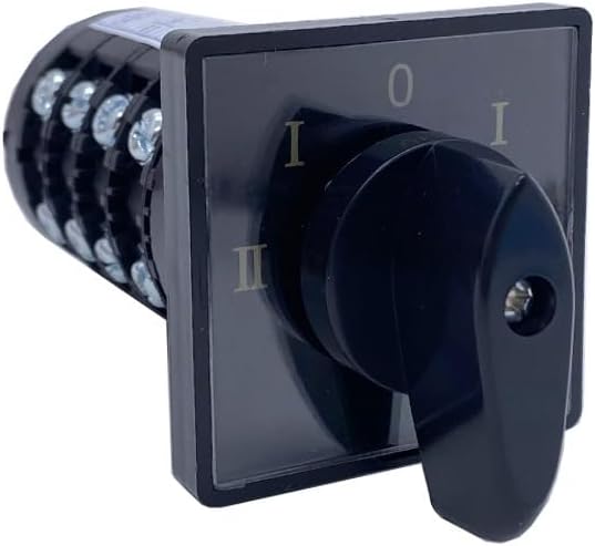 5P Five Positions HZ5B-20/4 Changeover Rotary Cam Switch 20A 4 Poles 16 Terminals Silver