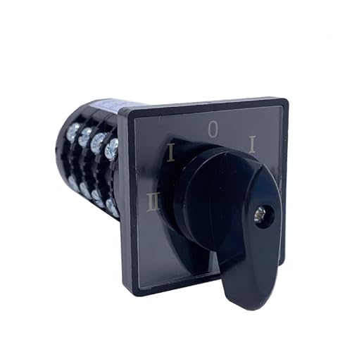 IDGTTLDF 5P Five Positions HZ5B-20/4 Changeover Rotary Cam Switch 20A 4 Poles 16 Terminals Silver