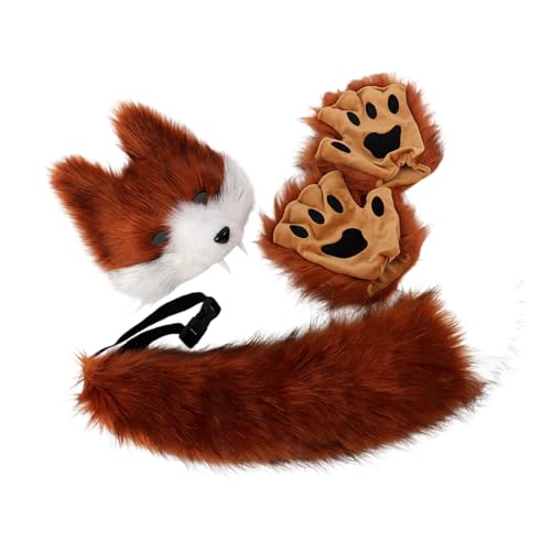 Écran de loup réaliste avec tissu polaire doux pour costume d'Halloween et spectacle théâtral