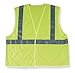 Yellow/Green with Silver Stripe Traffic Vest, ANSI 2, Hook-and-Loop Closure, M