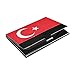 Porta biglietti da visita in acciaio inox con bandiera della Turchia, porta carte di credito in pelle PU, porta carte di nome per uomini e donne