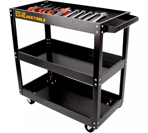 Carrinho De Ferramentas Aberto Para Mecânico Oficina Bcm400 The Black Tools