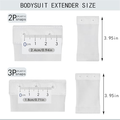 Image of Women's Bodysuit Extender with Snaps, Adds Length to Torso, Removable and Washable Crotch Extender