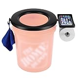 Bucket Toilet Seat, 5 Gallon Bucket Toilet Seat for Camping with TP Holder and Phone Shelf, Luggable Loo Portable Toilet for Adults, Snap-On Easy Setup for Outdoor, Emergency, Fishing, Boating, Travel