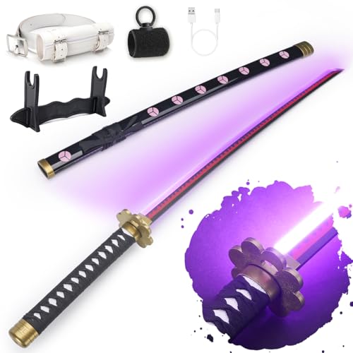 RENGENG Light Up Sword, 40 Inches Rechargeable Pre-Assembled Plas...