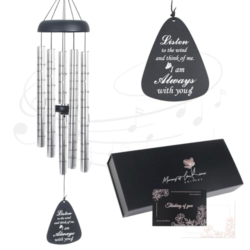 Memorial Wind Chimes for Loss of Loved One Memorial Sympathy Wind Chimes Gifts for Loss of Dad Mom Grandpa Condolence Remembrance Deep Tone Wind Chimes for Outside Decoration (Patio, Graden, Yard) - image 1