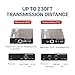 SIIG 4K HDMI Extender Balun Over CAT6/7 - Up to 230ft (70m), 4K@60Hz, Loopout, HDCP 2.2, Near Zero Latency, EDID Learning, ARC & Audio Extractor, Two-Way IR, ESD Protection (CE-H26L11-S1)